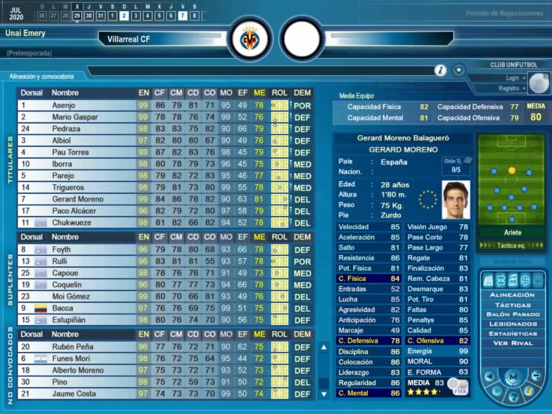 Alineación - Gerard Moreno