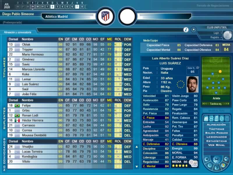 Alineación - Luis Suárez